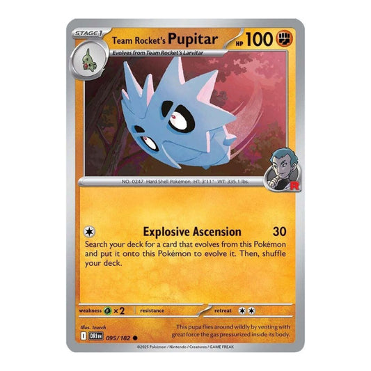 SV10: Destined Rivals (DRI) - Team Rockets Pupitar (#095/182) (Near Mint)