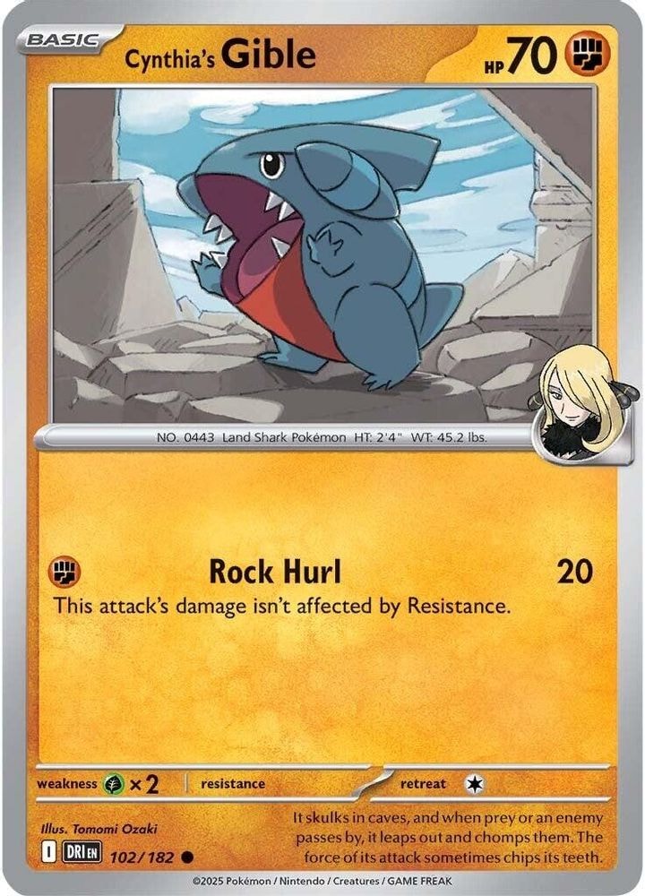 SV10: Destined Rivals (DRI) - Cynthia's Gible (#102/182, Common) ()