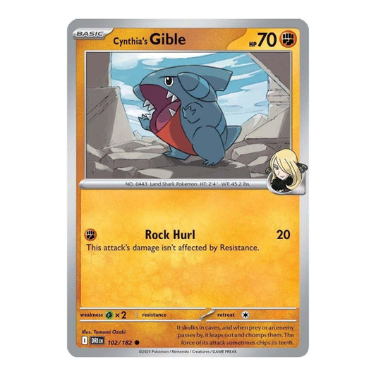 SV10: Destined Rivals (DRI) - Cynthias Gible (#102/182) (Near Mint)