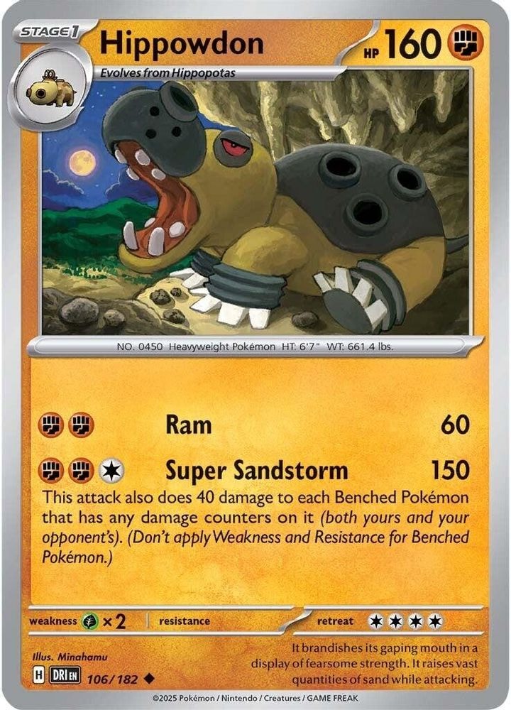 SV10: Destined Rivals (DRI) - Hippowdon (#106/182, Uncommon) ()