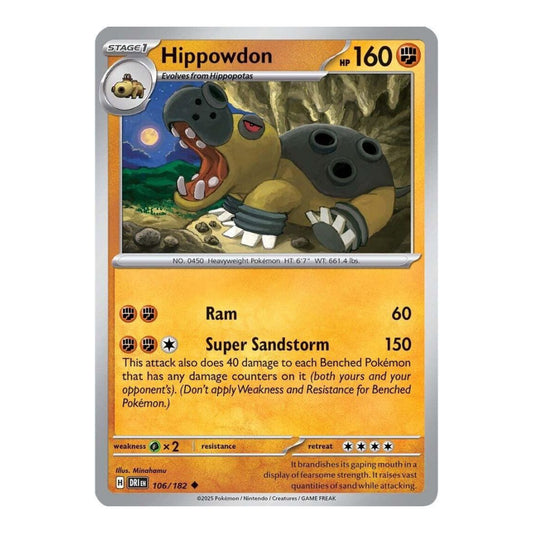 SV10: Destined Rivals (DRI) - Hippowdon (#106/182) (Near Mint)
