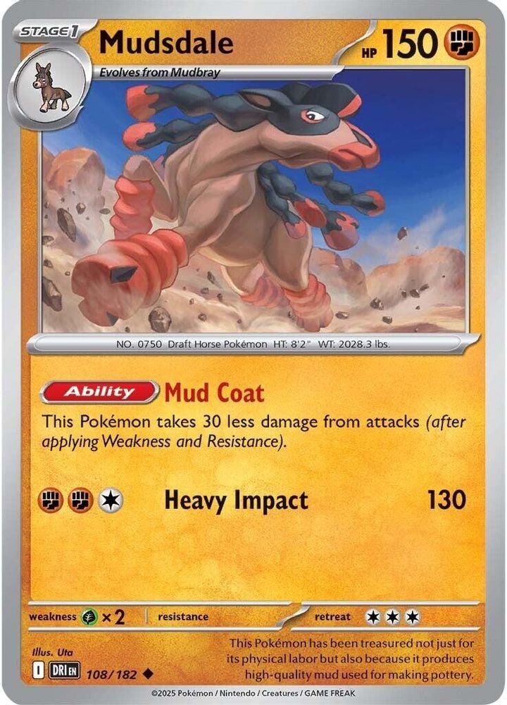 SV10: Destined Rivals (DRI) - Mudsdale (#108/182, Uncommon) ()