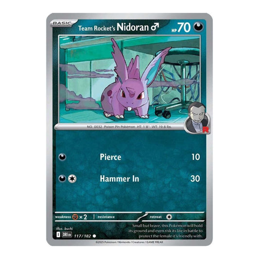 SV10: Destined Rivals (DRI) - Team Rockets Nidoran M (#117/182) (Near Mint)