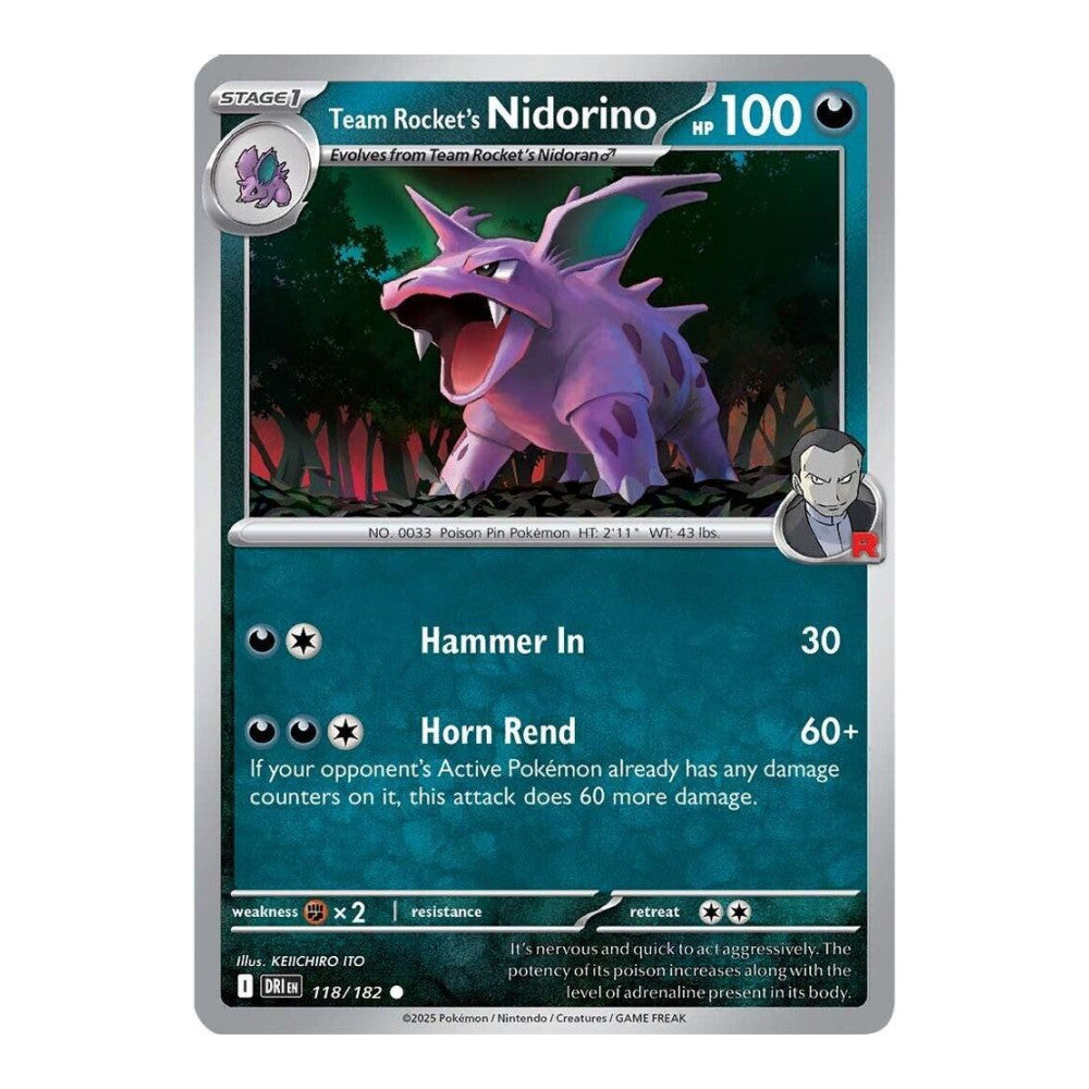 SV10: Destined Rivals (DRI) - Team Rockets Nidorino (#118/182) (Near Mint)
