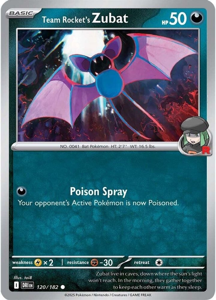 SV10: Destined Rivals (DRI) - Team Rocket's Zubat (#120/182, Common) ()
