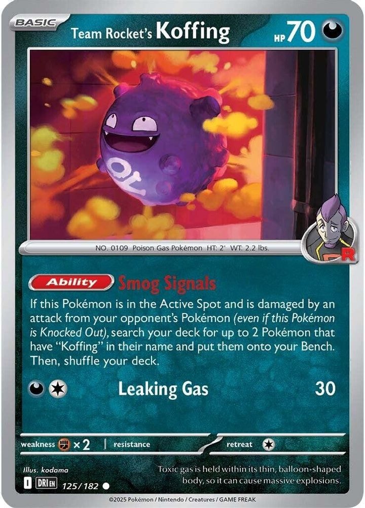 SV10: Destined Rivals (DRI) - Team Rocket's Koffing (#125/182, Common) ()