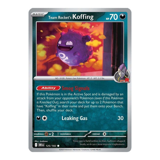 SV10: Destined Rivals (DRI) - Team Rockets Koffing (#125/182) (Near Mint)