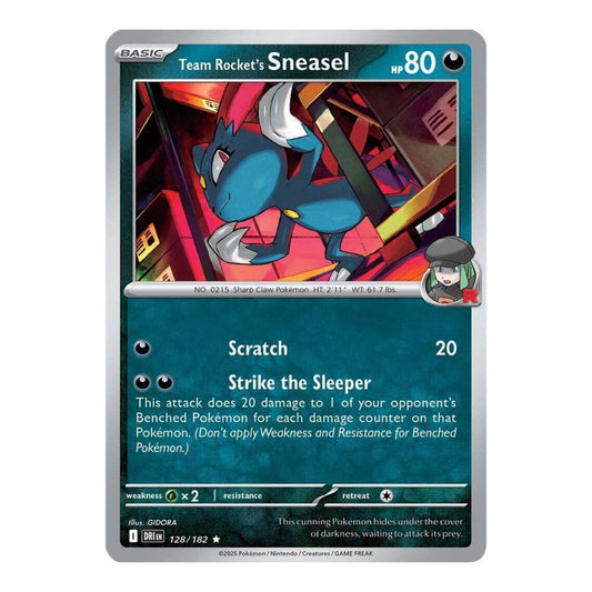 SV10: Destined Rivals (DRI) - Team Rockets Sneasel (#128/182) (Near Mint)