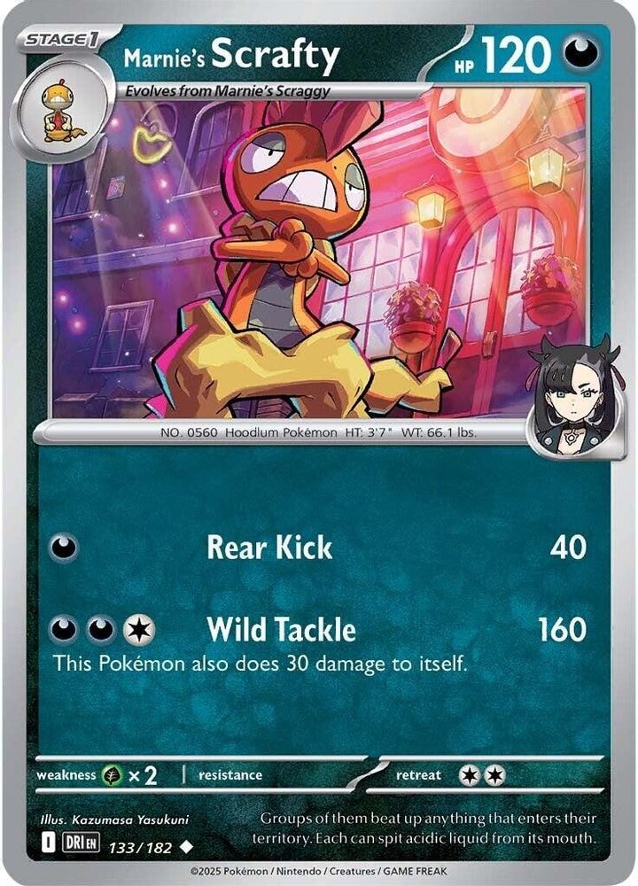 SV10: Destined Rivals (DRI) - Marnie's Scrafty (#133/182, Uncommon) ()