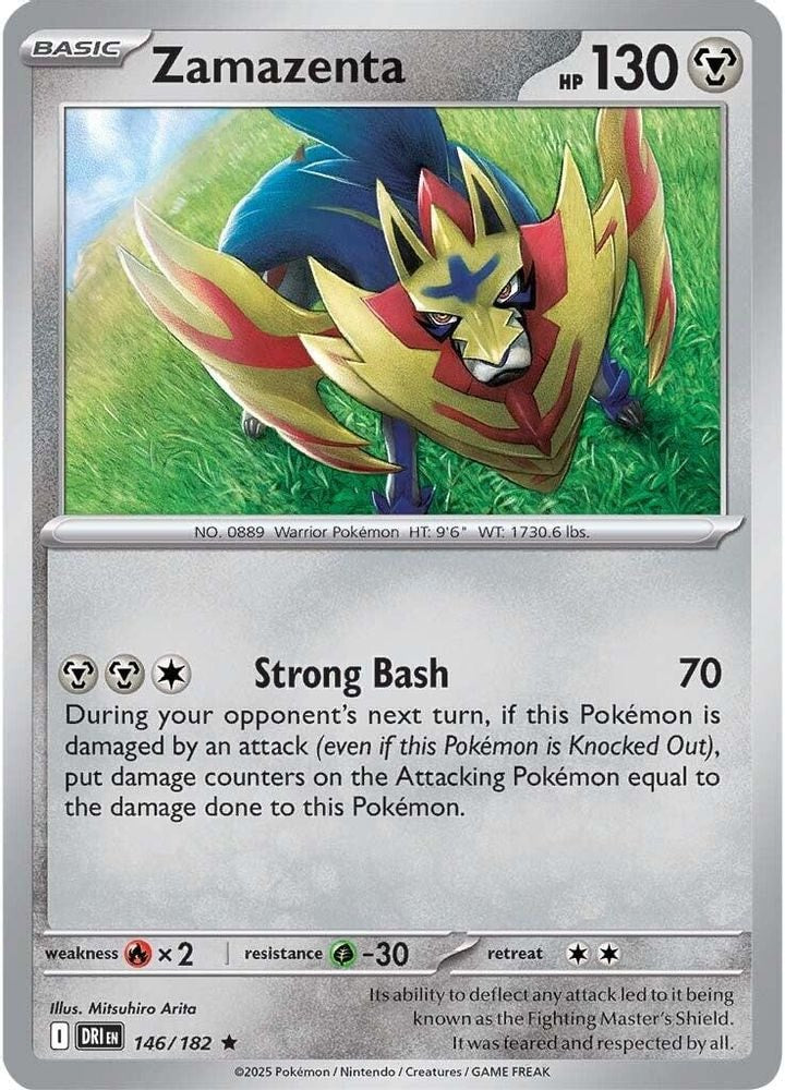SV10: Destined Rivals (DRI) - Zamazenta - 146/182 (#146/182, Rare) ()