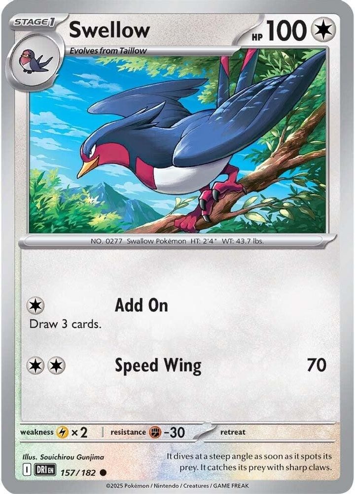 SV10: Destined Rivals (DRI) - Swellow (#157/182, Common) ()