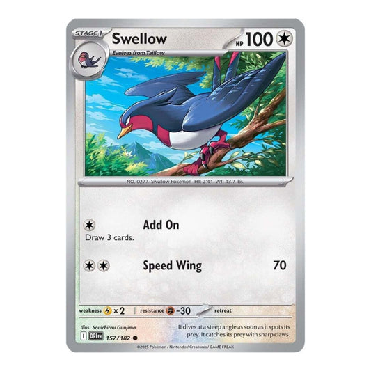 SV10: Destined Rivals (DRI) - Swellow (#157/182) (Near Mint)