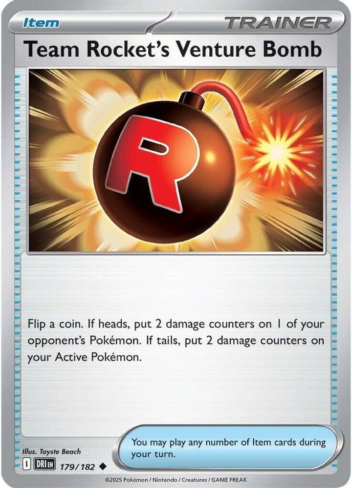 SV10: Destined Rivals (DRI) - Team Rocket's Venture Bomb (#179/182, Uncommon) ()