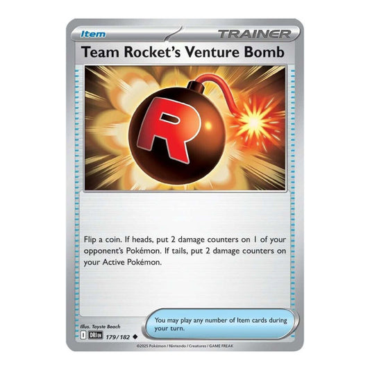 SV10: Destined Rivals (DRI) - Team Rockets Venture Bomb (#179/182) (Near Mint)
