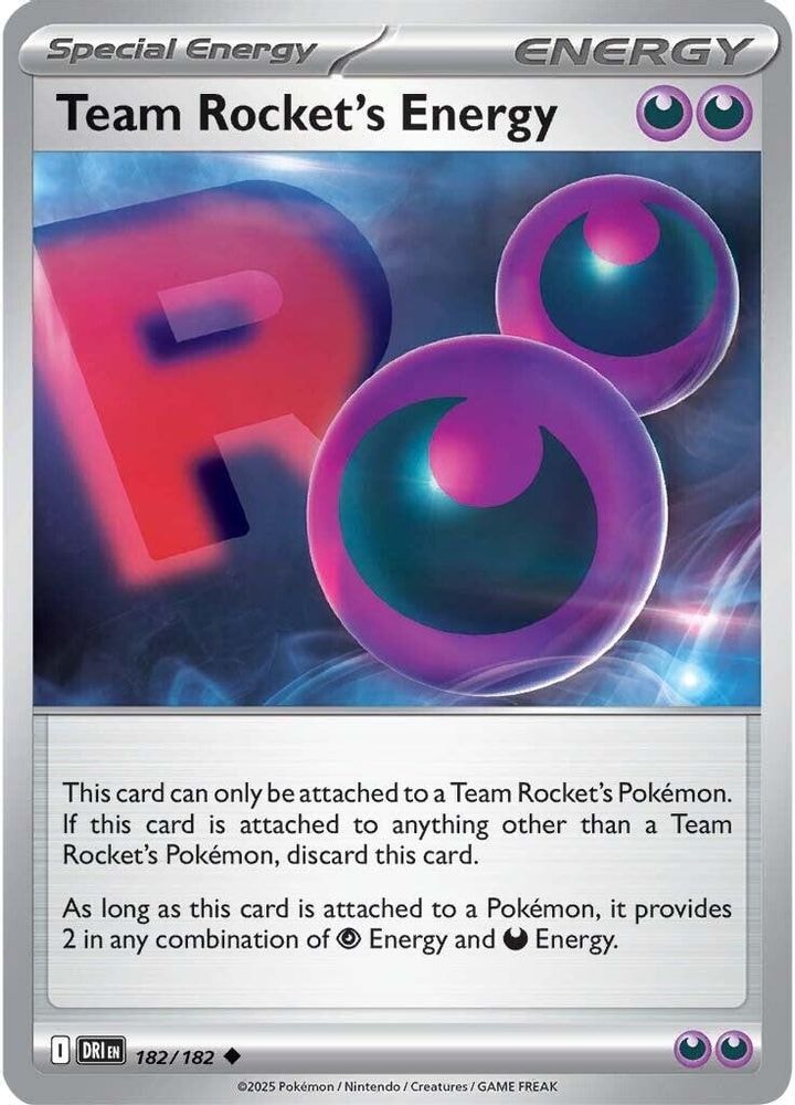 SV10: Destined Rivals (DRI) - Team Rocket's Energy (#182/182, Uncommon) ()