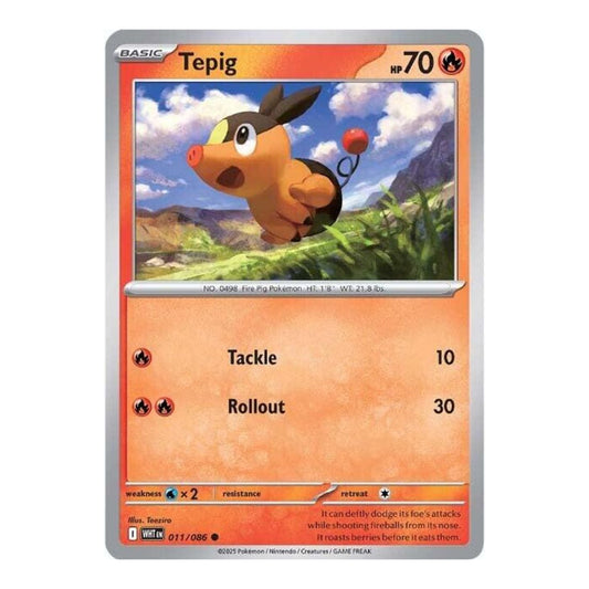 SV: White Flare (WHT) - Tepig (#011/086) (Near Mint)
