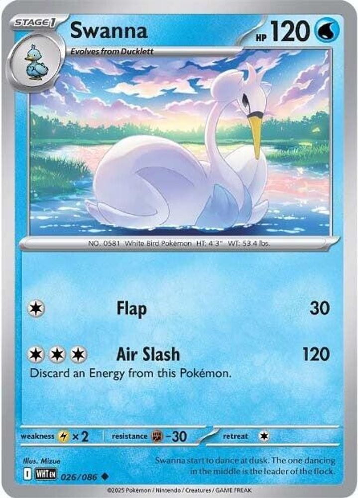 SV: White Flare (WHT) - Swanna (#026/086, Uncommon) ()