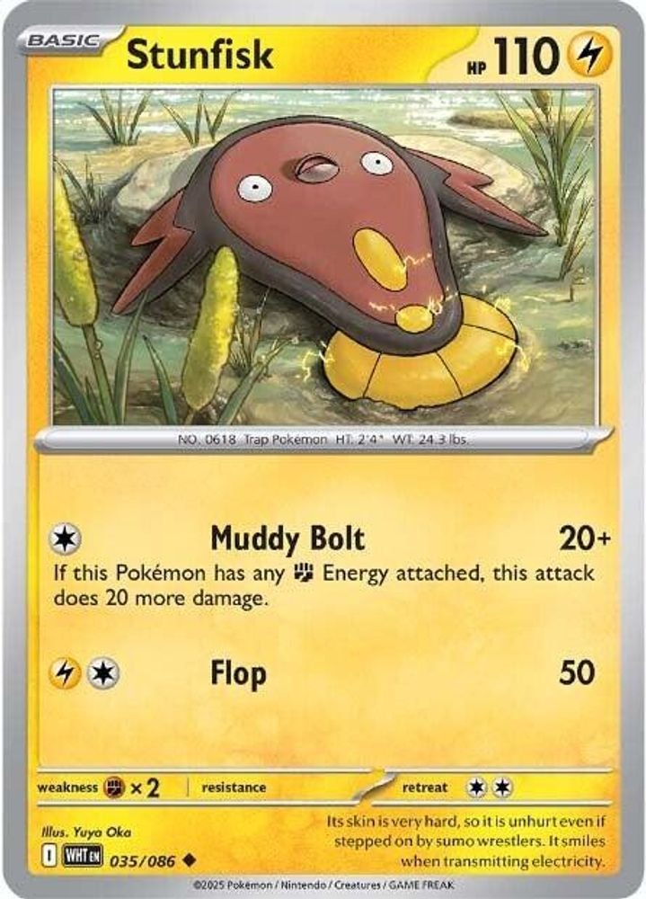SV: White Flare (WHT) - Stunfisk (#035/086, Uncommon) ()