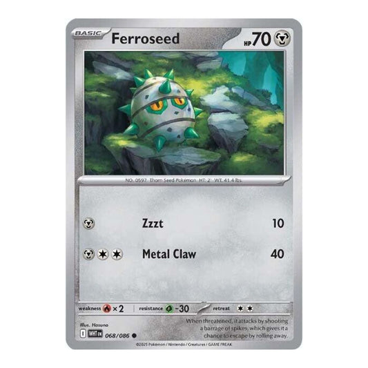 SV: White Flare (WHT) - Ferroseed (#068/086) (Near Mint)