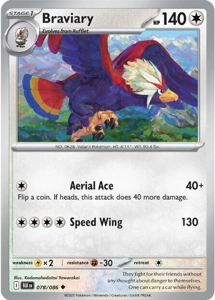 SV: Black Bolt (BLK) - Braviary (#078/086, Uncommon) ()