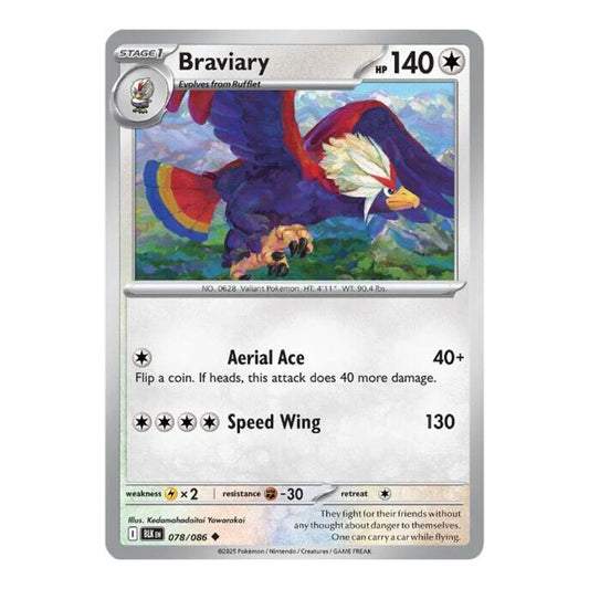 SV: Black Bolt (BLK) - Braviary (#078/086) (Near Mint)