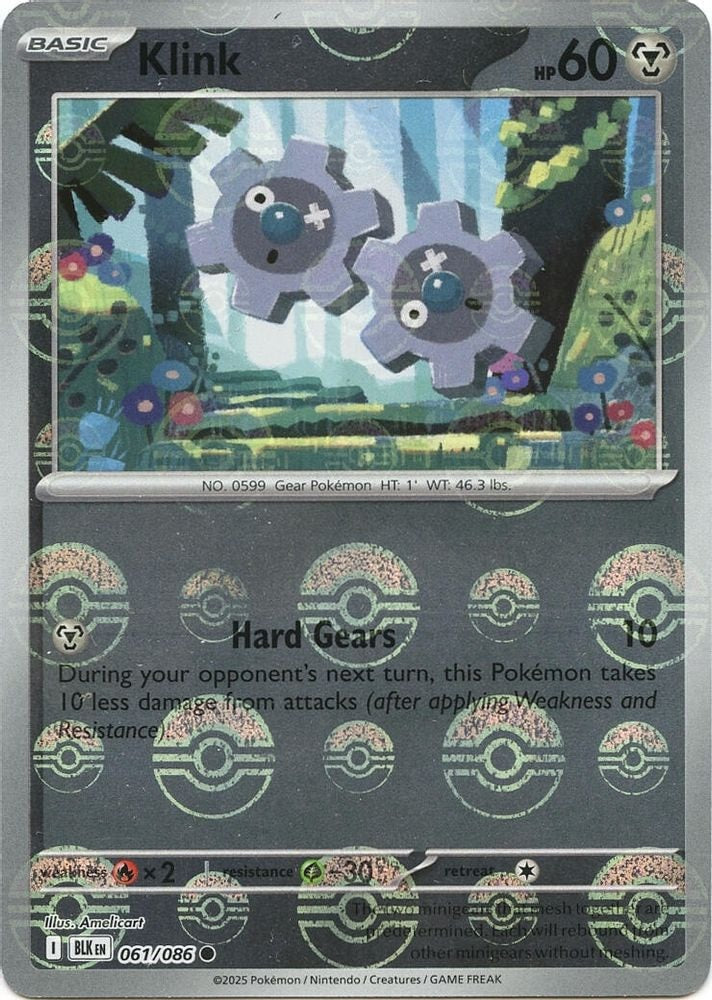 SV: Black Bolt (BLK) - Klink (Poke Ball Pattern) (#061/086, Common) ()