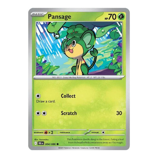SV: Black Bolt (BLK) - Pansage (#004/086) (Near Mint)