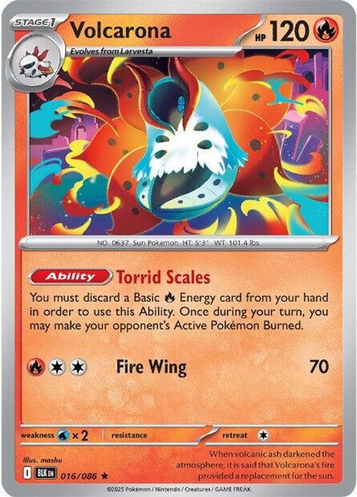 SV: Black Bolt (BLK) - Volcarona (#016/086, Rare) ()