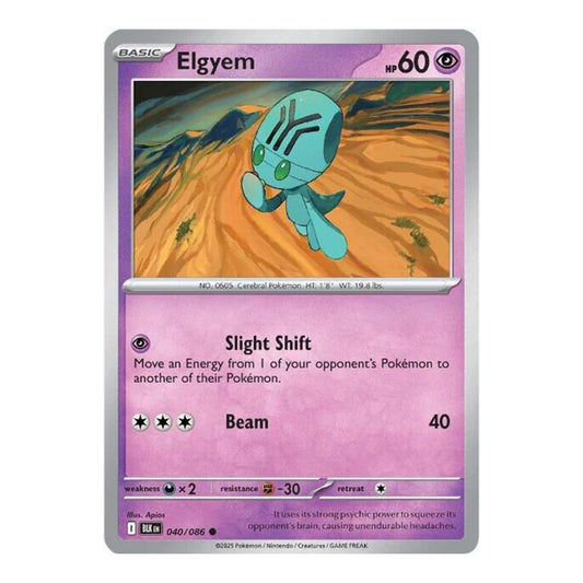 SV: Black Bolt (BLK) - Elgyem (#040/086) (Near Mint)