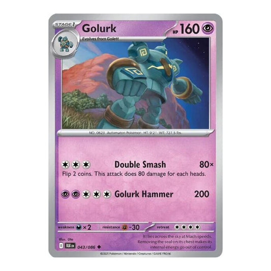 SV: Black Bolt (BLK) - Golurk (#043/086) (Near Mint)