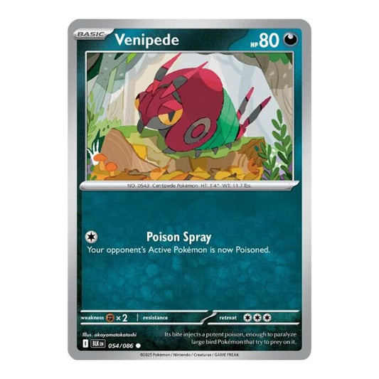 SV: Black Bolt (BLK) - Venipede (#054/086) (Near Mint)