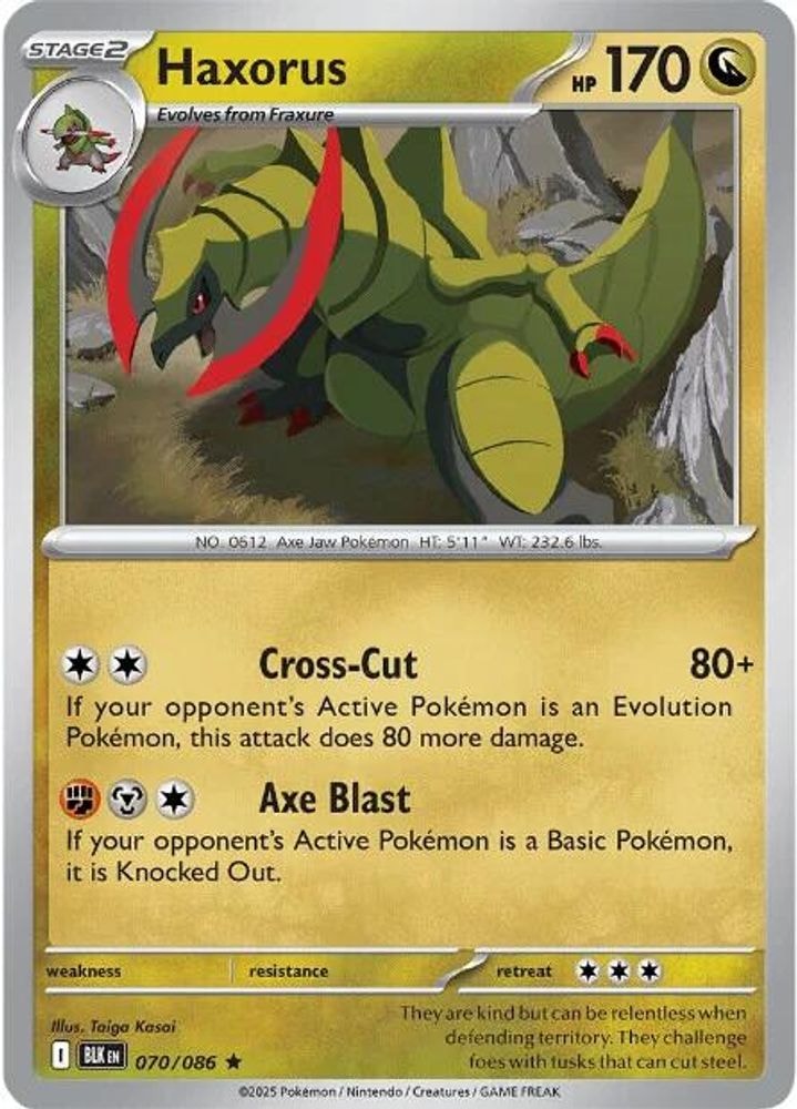 SV: Black Bolt (BLK) - Haxorus (#070/086, Rare) ()