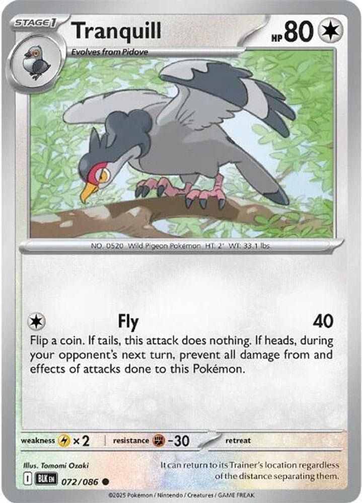 SV: Black Bolt (BLK) - Tranquill (#072/086, Common) ()