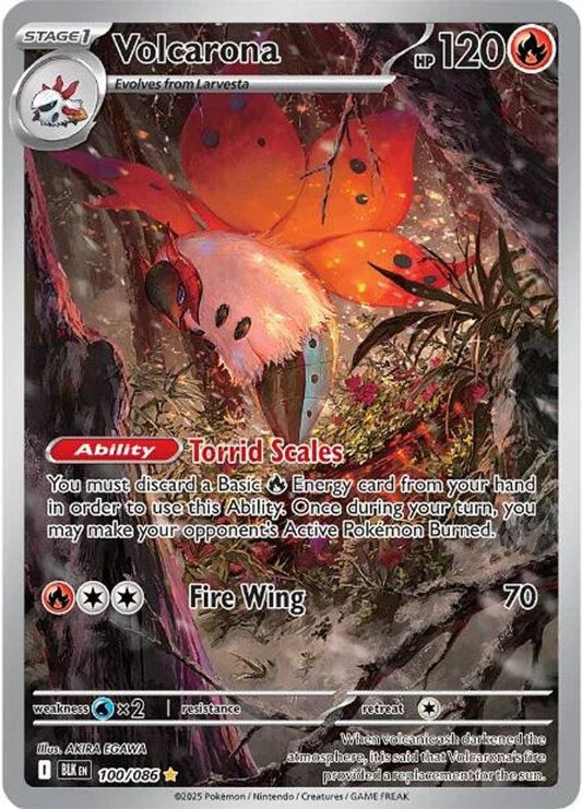 SV: Black Bolt (BLK) - Volcarona - 100/086 (#100/086, Illustration Rare) ()