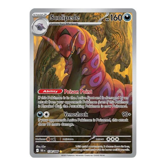 SV: Black Bolt (BLK) - Scolipede 134 086 (#134/086) (Near Mint)