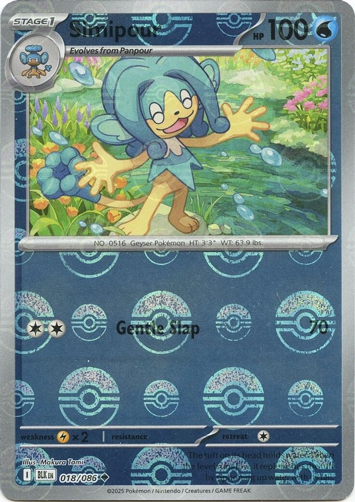 SV: Black Bolt (BLK) - Simipour (Poke Ball Pattern) (#018/086, Uncommon) ()