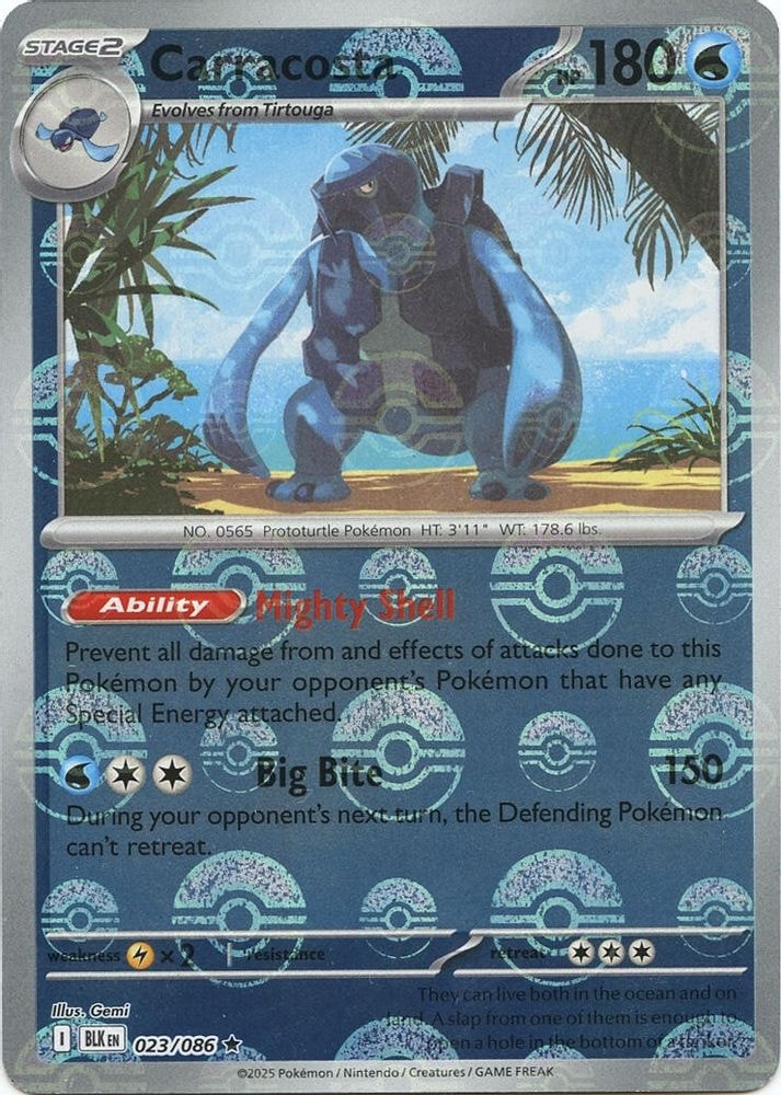 SV: Black Bolt (BLK) - Carracosta (Poke Ball Pattern) (#023/086, Rare) ()