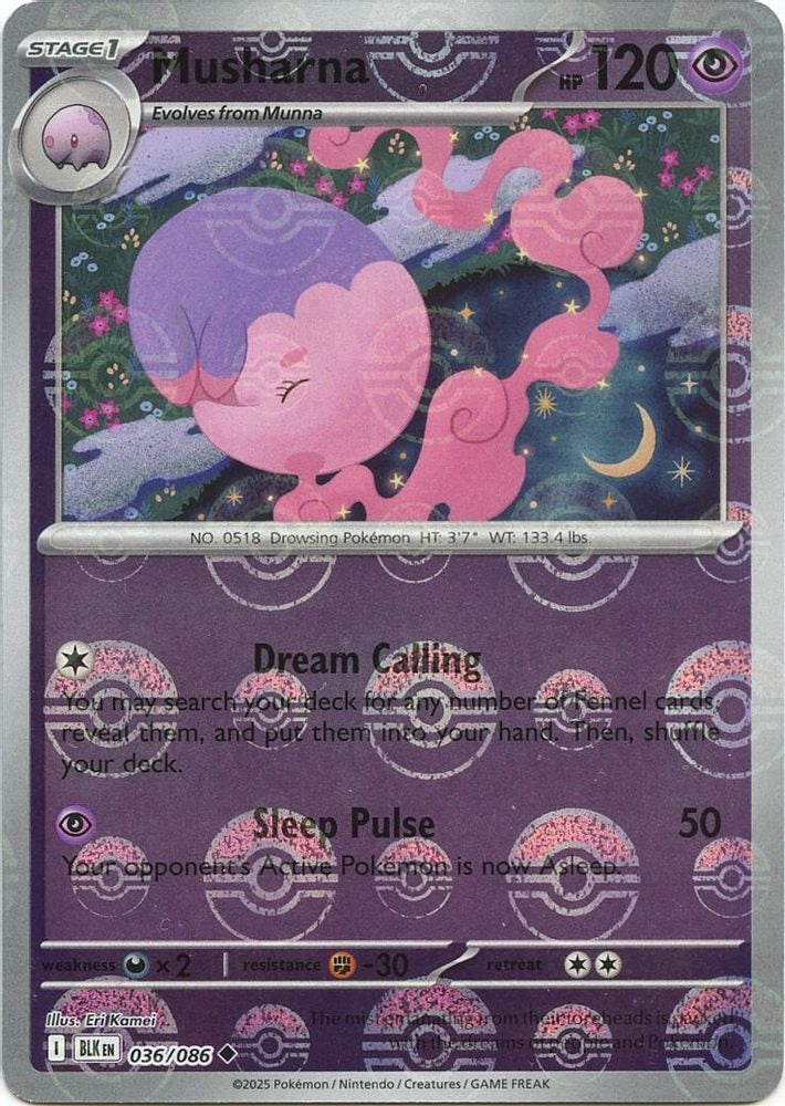 SV: Black Bolt (BLK) - Musharna (Poke Ball Pattern) (#036/086, Uncommon) ()