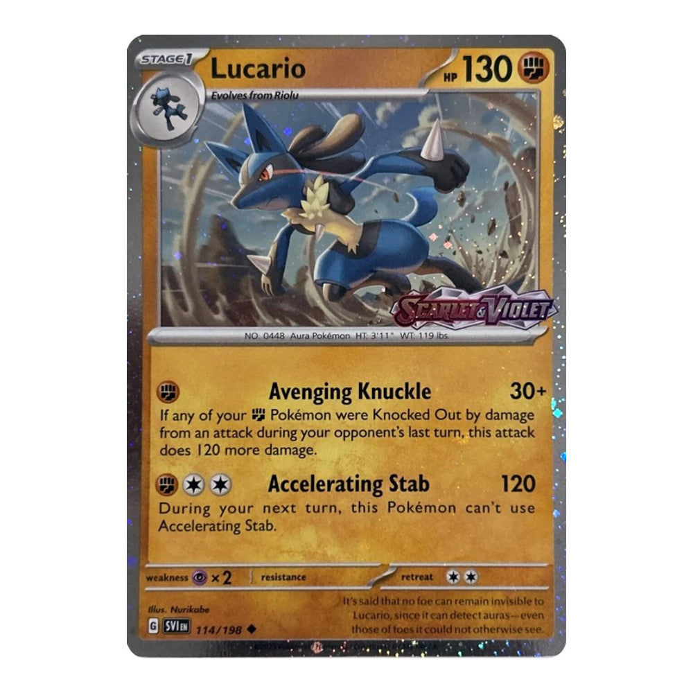 Miscellaneous Cards & Products (MCAP) - Lucario (Scarlet & Violet Stamp) (#114/198) (Near Mint)