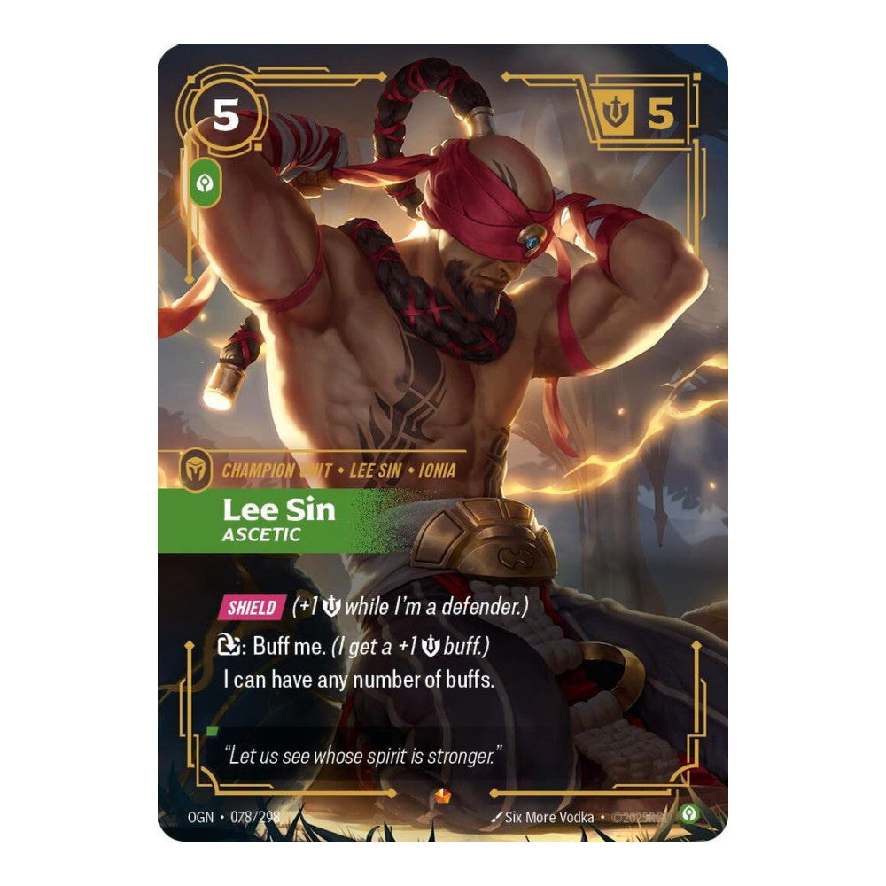 Origins (OGN) - Lee Sin, Ascetic (#078/298) (Near Mint)