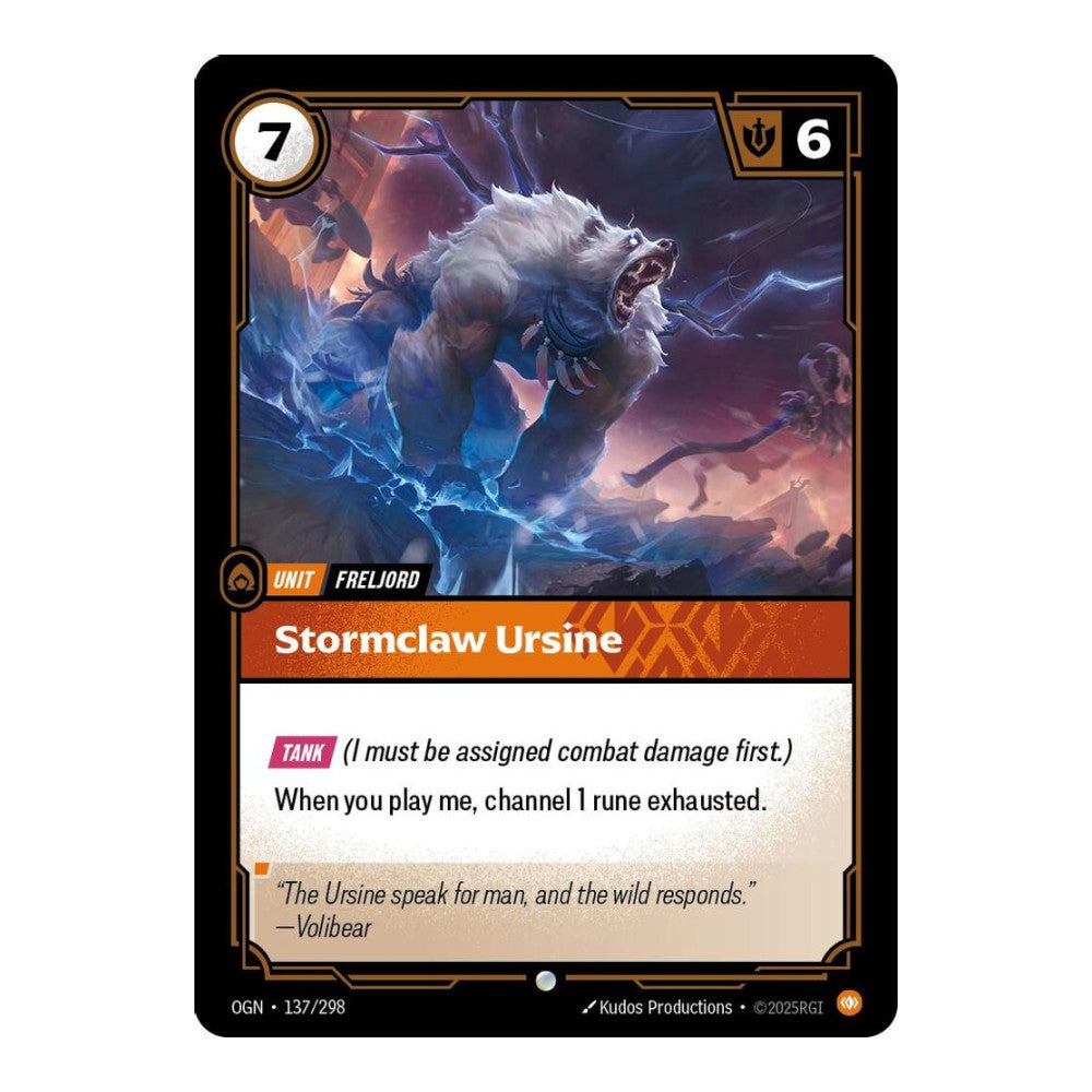 Origins (OGN) - Stormclaw Ursine (#137/298) (Near Mint)