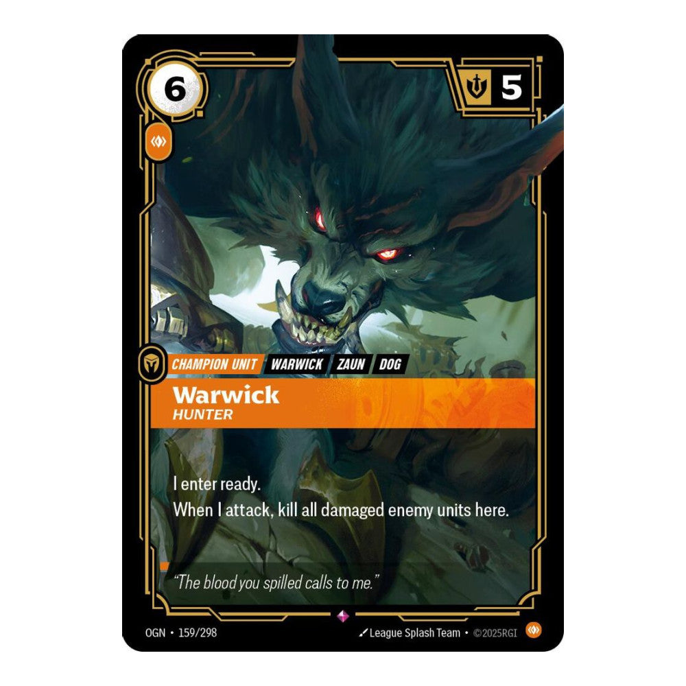 Origins (OGN) - Warwick, Hunter (#159/298) (Near Mint)