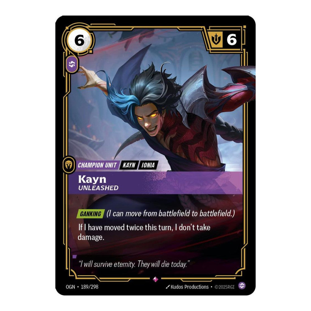 Origins (OGN) - Kayn, Unleashed (#189/298) (Near Mint)