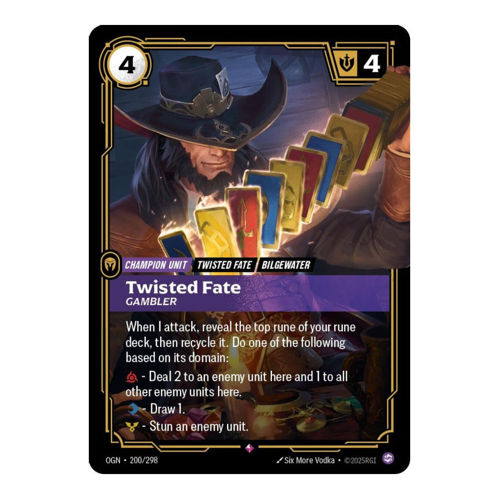 Origins (OGN) - Twisted Fate, Gambler (#200/298) (Near Mint)