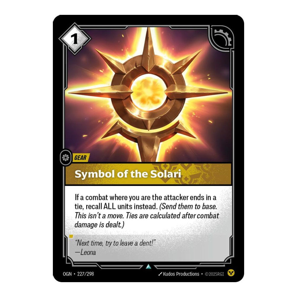 Origins (OGN) - Symbol of the Solari (#227/298) (Near Mint)