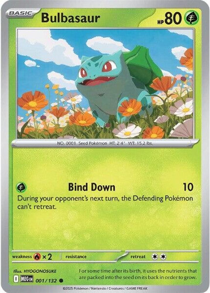 ME01: Mega Evolution (MEG) - Bulbasaur - 001/132 (#001/132, Common) ()