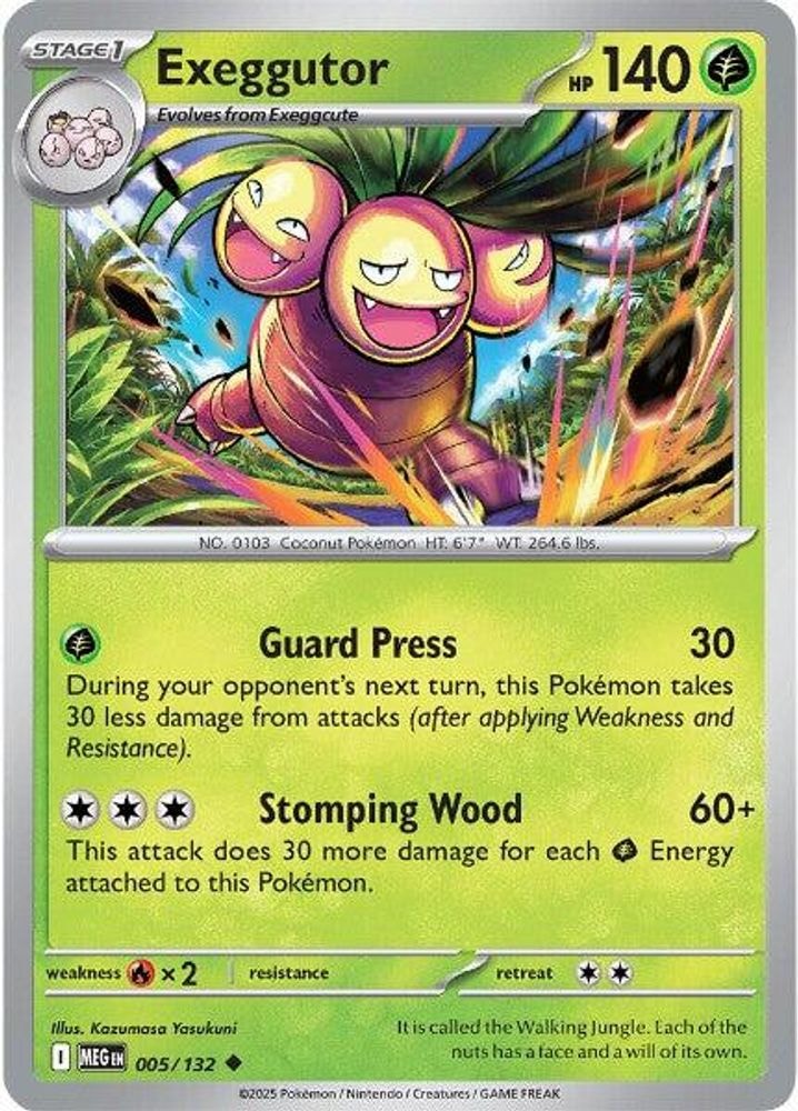 ME01: Mega Evolution (MEG) - Exeggutor - 005/132 (#005/132, Uncommon) ()