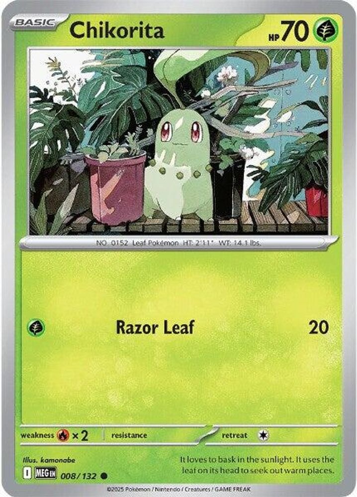 ME01: Mega Evolution (MEG) - Chikorita (#008/132, Common) ()