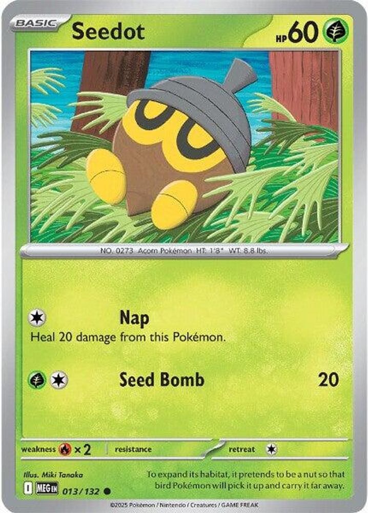 ME01: Mega Evolution (MEG) - Seedot (#013/132, Common) ()