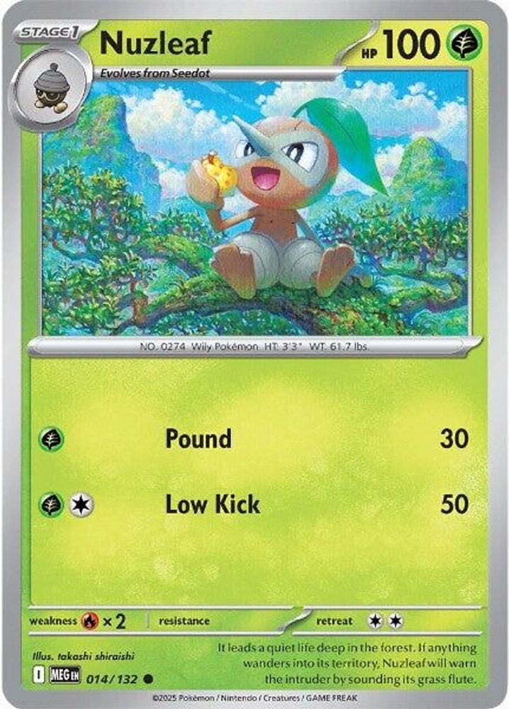ME01: Mega Evolution (MEG) - Nuzleaf (#014/132, Common) ()